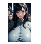 雨に濡れた女の子の写真（個別スタンプ：22）