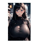 雨に濡れた女の子の写真（個別スタンプ：25）