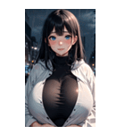 雨に濡れた女の子の写真（個別スタンプ：26）