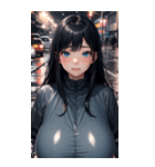 雨に濡れた女の子の写真（個別スタンプ：27）