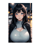 雨に濡れた女の子の写真（個別スタンプ：28）