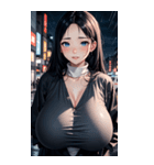 雨に濡れた女の子の写真（個別スタンプ：37）