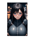 雨に濡れた女の子の写真（個別スタンプ：39）