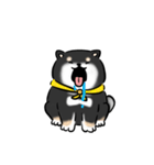 しばまるまる-くろしばのにちじょう（個別スタンプ：37）