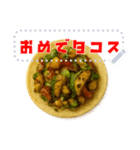 自由に文字入力できるタコス♥（個別スタンプ：18）