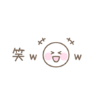 パステルシンプルフェイス☆省スペース（個別スタンプ：24）