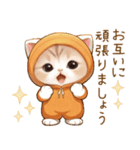 スコティッシュ猫 みかん服 可愛い 敬語（個別スタンプ：28）