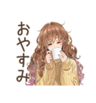 マイペース女子の冬★ほっこり（個別スタンプ：18）