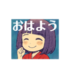 動く！座敷わらしちゃん。（個別スタンプ：5）