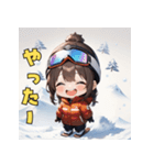 スノボガールのウィンタースマイル（個別スタンプ：13）