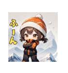 スノボガールのウィンタースマイル（個別スタンプ：16）