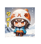 スノボガールのウィンタースマイル（個別スタンプ：32）