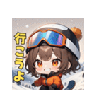 スノボガールのウィンタースマイル（個別スタンプ：35）