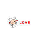 ▶︎動く！超ちいさいしろくまタイツまる②（個別スタンプ：18）