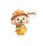 トイプードルの雪ちゃんの日常生活（個別スタンプ：1）