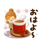 ずっと使える♡冬じまい、年末年始【3D】（個別スタンプ：1）