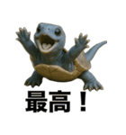 青いカメのリアルスタンプ（個別スタンプ：29）