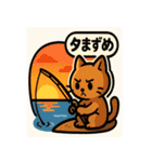 釣れるまでがんばる猫（個別スタンプ：3）