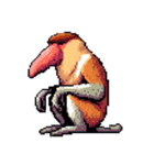 シュールなテングザルのスタンプ（個別スタンプ：1）