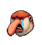 シュールなテングザルのスタンプ（個別スタンプ：3）