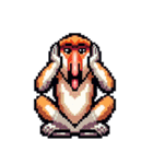 シュールなテングザルのスタンプ（個別スタンプ：6）