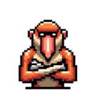 シュールなテングザルのスタンプ（個別スタンプ：12）