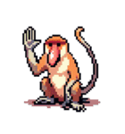 シュールなテングザルのスタンプ（個別スタンプ：13）
