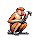 シュールなテングザルのスタンプ（個別スタンプ：15）