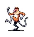 シュールなテングザルのスタンプ（個別スタンプ：17）