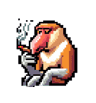 シュールなテングザルのスタンプ（個別スタンプ：18）