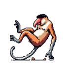 シュールなテングザルのスタンプ（個別スタンプ：19）