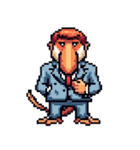 シュールなテングザルのスタンプ（個別スタンプ：20）