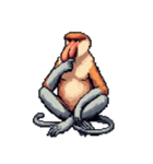 シュールなテングザルのスタンプ（個別スタンプ：22）