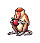 シュールなテングザルのスタンプ（個別スタンプ：24）
