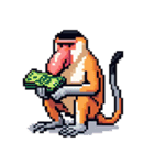 シュールなテングザルのスタンプ（個別スタンプ：26）