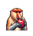 シュールなテングザルのスタンプ（個別スタンプ：28）