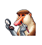 シュールなテングザルのスタンプ（個別スタンプ：32）