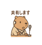 こえカピのまいにち会議（個別スタンプ：4）