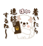 白い垂れ耳わんこさん「約束・待ち合わせ」（個別スタンプ：18）