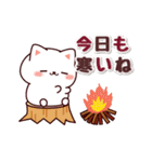 飛びだす♪マシュマロねこちゃん【秋・冬】（個別スタンプ：12）