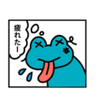 漫画風カエルスタンプ（個別スタンプ：7）