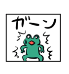 漫画風カエルスタンプ（個別スタンプ：12）