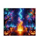 【 ハロウィンのホログラムスタンプです 】（個別スタンプ：5）