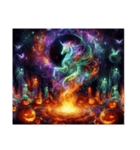 【 ハロウィンのホログラムスタンプです 】（個別スタンプ：18）