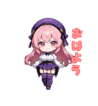 ベレー帽のキュートアイドル（個別スタンプ：12）