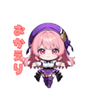 ベレー帽のキュートアイドル（個別スタンプ：15）