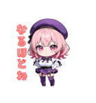 ベレー帽のキュートアイドル（個別スタンプ：31）