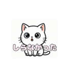 白猫ちゃんアニメーション（個別スタンプ：14）