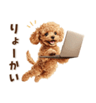 毎日つかえる♪癒しトイプードル（個別スタンプ：7）