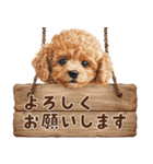 毎日つかえる♪癒しトイプードル（個別スタンプ：17）